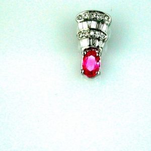 DIAMOND &PINK SAPPHIRE PENDANT