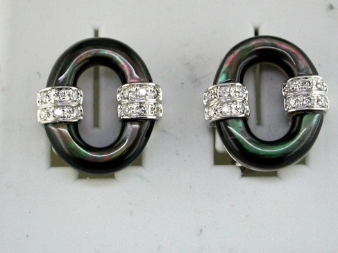 DIAMOND & BLACK M/P EARRING