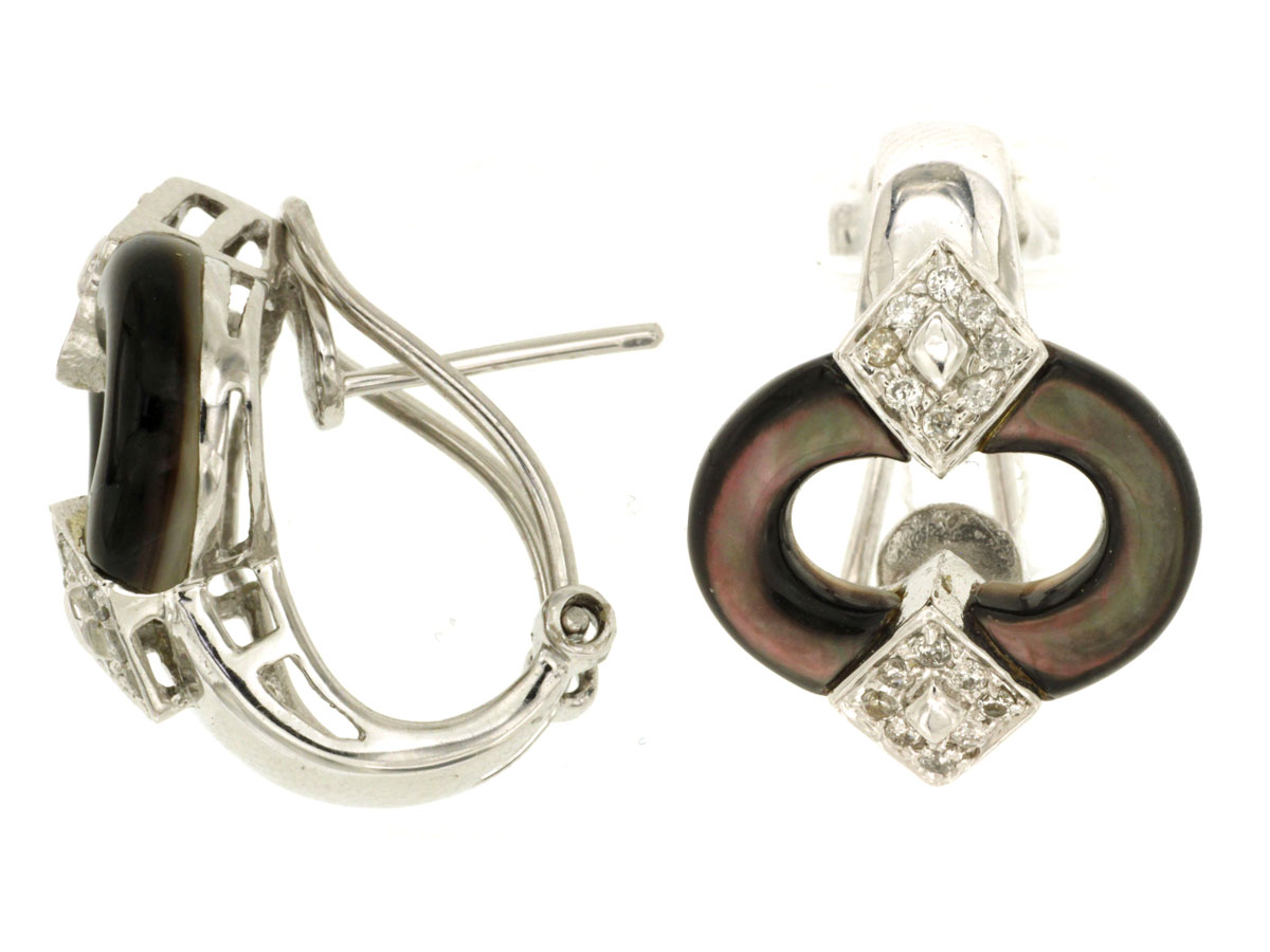 DIAMOND & BLACK M/P EARRING