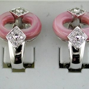 PINK M/P & DIAMOND EARRING