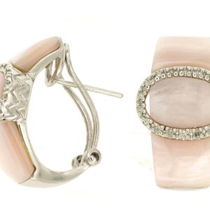 PINK M/P & DIAMOND EARRING