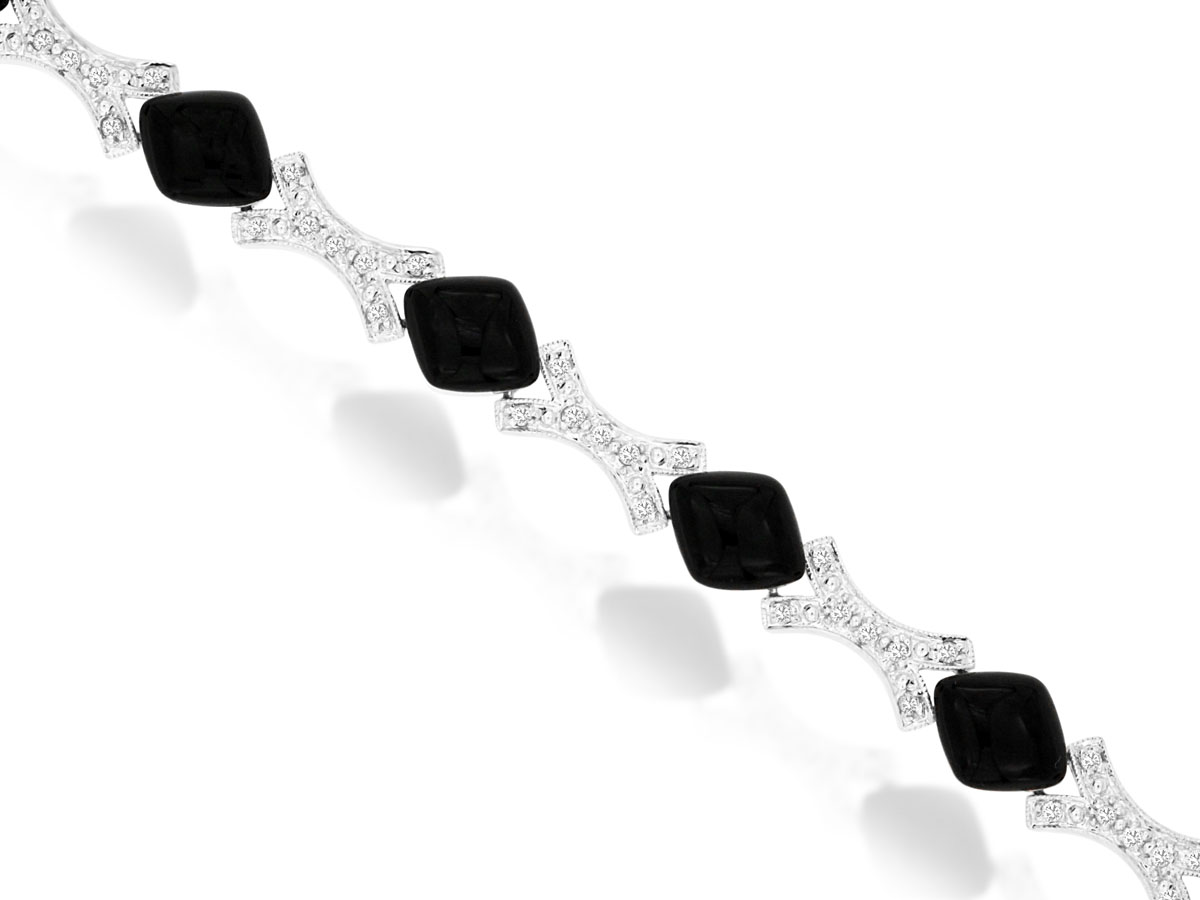 DIAMOND BLACK ONYX BRACELET