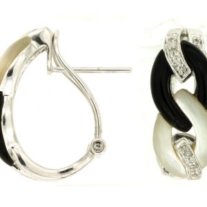 DIAMOND ONYX & M/P EARRING