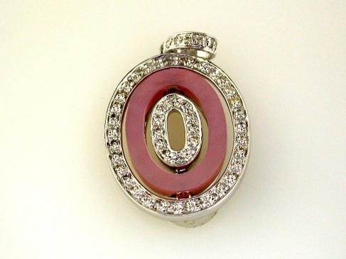 PINK M/P & DIAMOND PENDANT