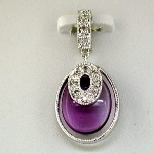 AMETHYST & DIAMOND PENDANT