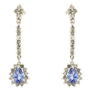 TANZANITE & DIAMOND EARRING