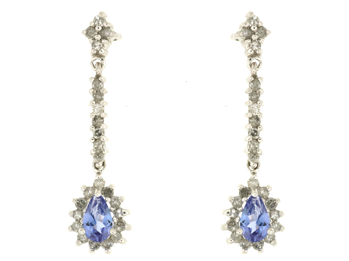 TANZANITE & DIAMOND EARRING