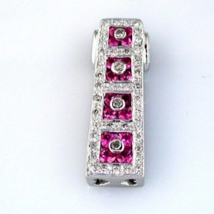 DIAMOND &PINK SAPPHIRE PENDANT