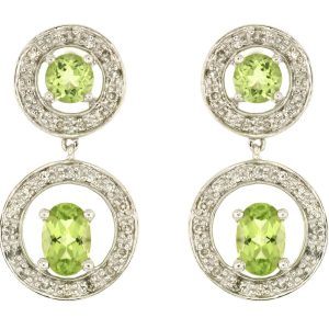 PERIDOT & DIAMOND EARRING