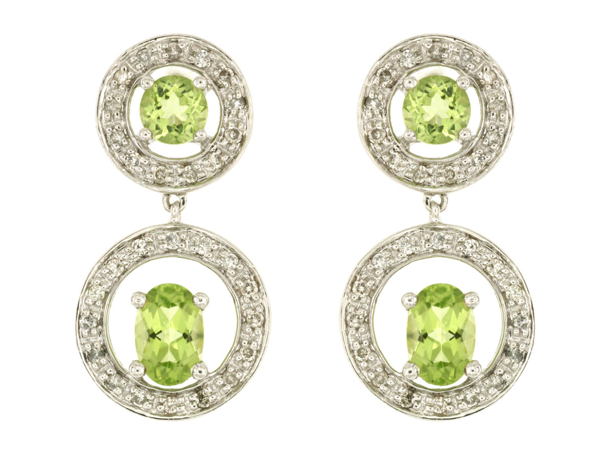 PERIDOT & DIAMOND EARRING