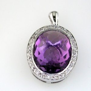 AMETHYST & DIAMOND PENDANT