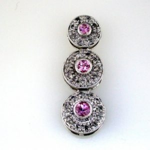 DIAMOND &PINK SAPPHIRE PENDANT