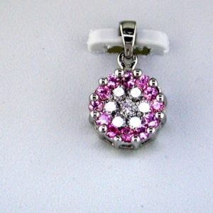 DIAMOND &PINK SAPPHIRE PENDANT