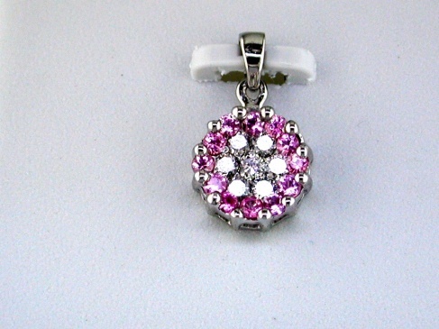 DIAMOND &PINK SAPPHIRE PENDANT