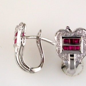 RUBY & DIAMOND EARRING