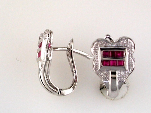 RUBY & DIAMOND EARRING