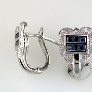 SAPPHIRE & DIAMOND EARRING