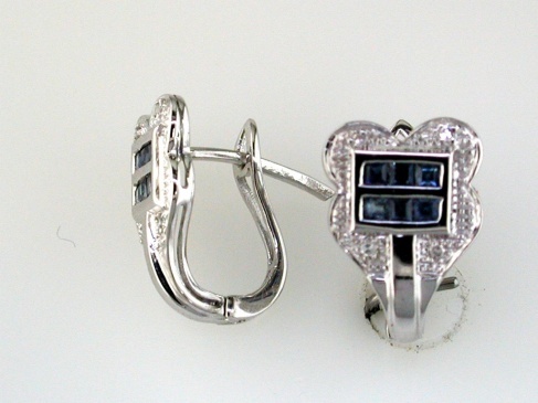 SAPPHIRE & DIAMOND EARRING