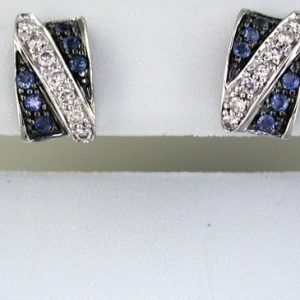 SAPPHIRE & DIAMOND EARRING