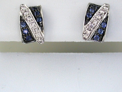 SAPPHIRE & DIAMOND EARRING