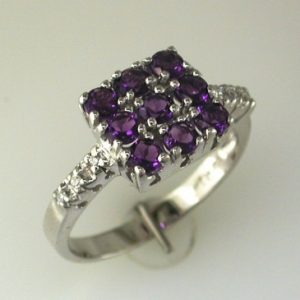 DIAMOND AMETHYST RING