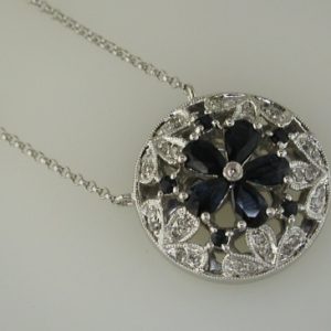 SAPPHIRE & DIAMOND NECKLACE
