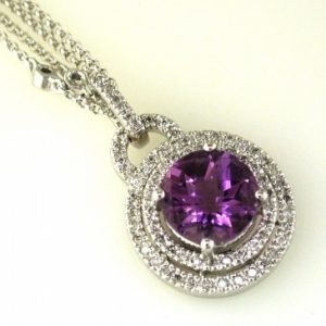 AMETHYST & DIAMOND NECKLACE