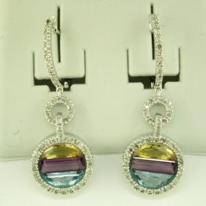DIAMOND & MULTI COLOR EARRING