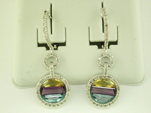 DIAMOND & MULTI COLOR EARRING
