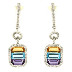 DIAMOND & MULTI COLOR EARRING