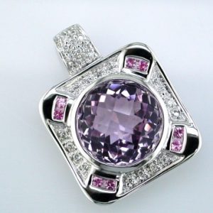 AMETHYST & DIAMOND PENDANT