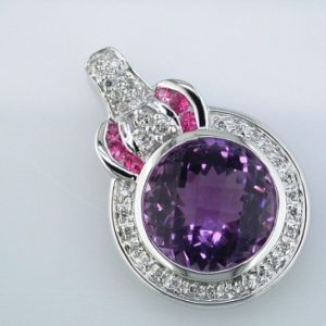 AMETHYST & DIAMOND PENDANT