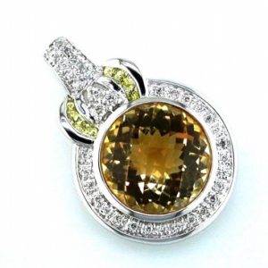CITRINE & DIAMOND PENDANT
