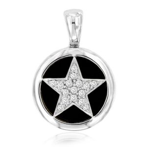 ONYX & DIAMOND PENDANT