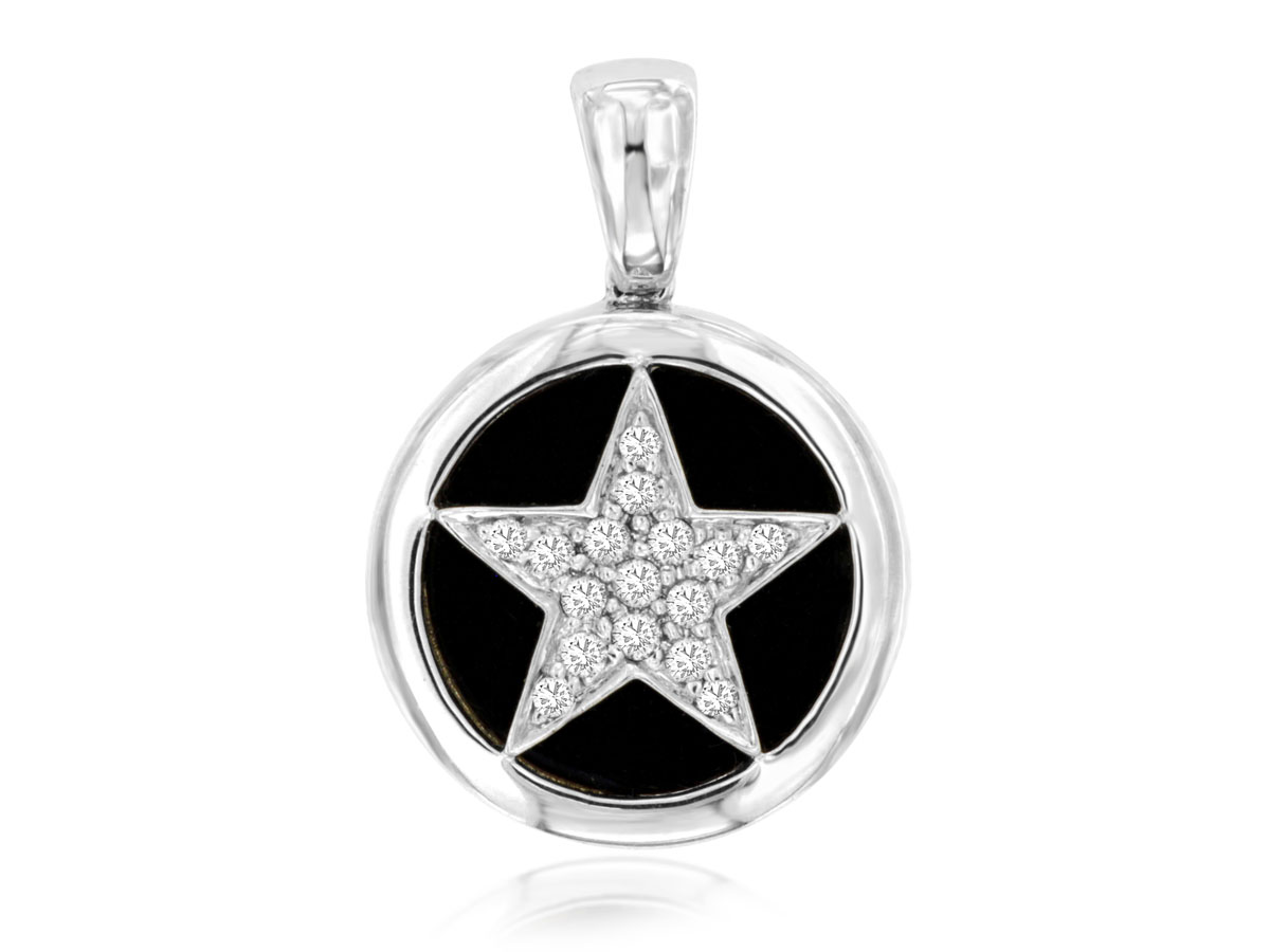 ONYX & DIAMOND PENDANT