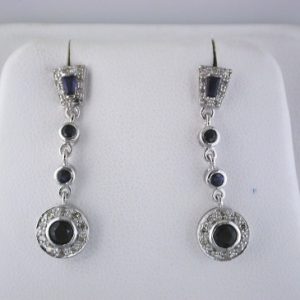 SAPPHIRE & DIAMOND EARRING