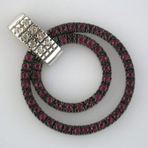 RUBY & DIA CIRCLE PENDANT