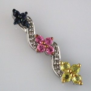 DIAMOND & MULTI COLOR PENDANT