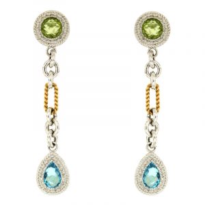 DIAMOND & MULTI COLOR EARRING