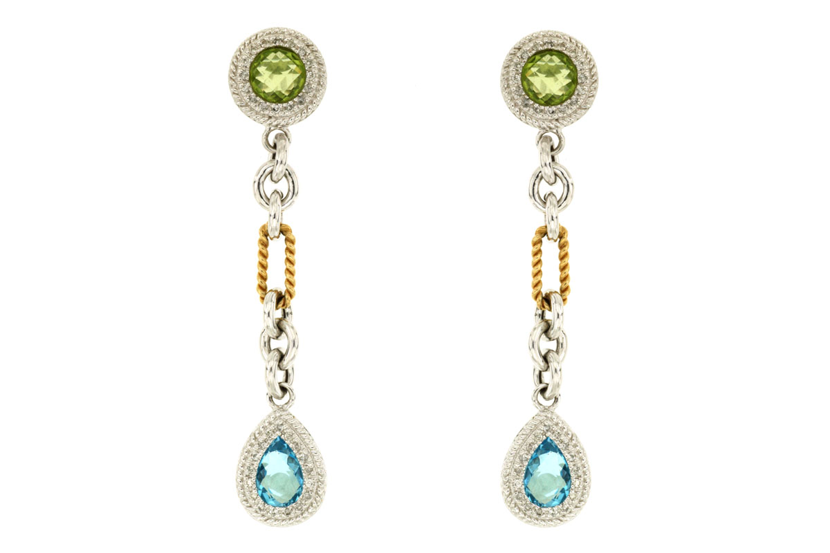 DIAMOND & MULTI COLOR EARRING