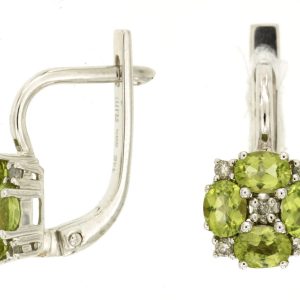 PERIDOT & DIAMOND EARRING