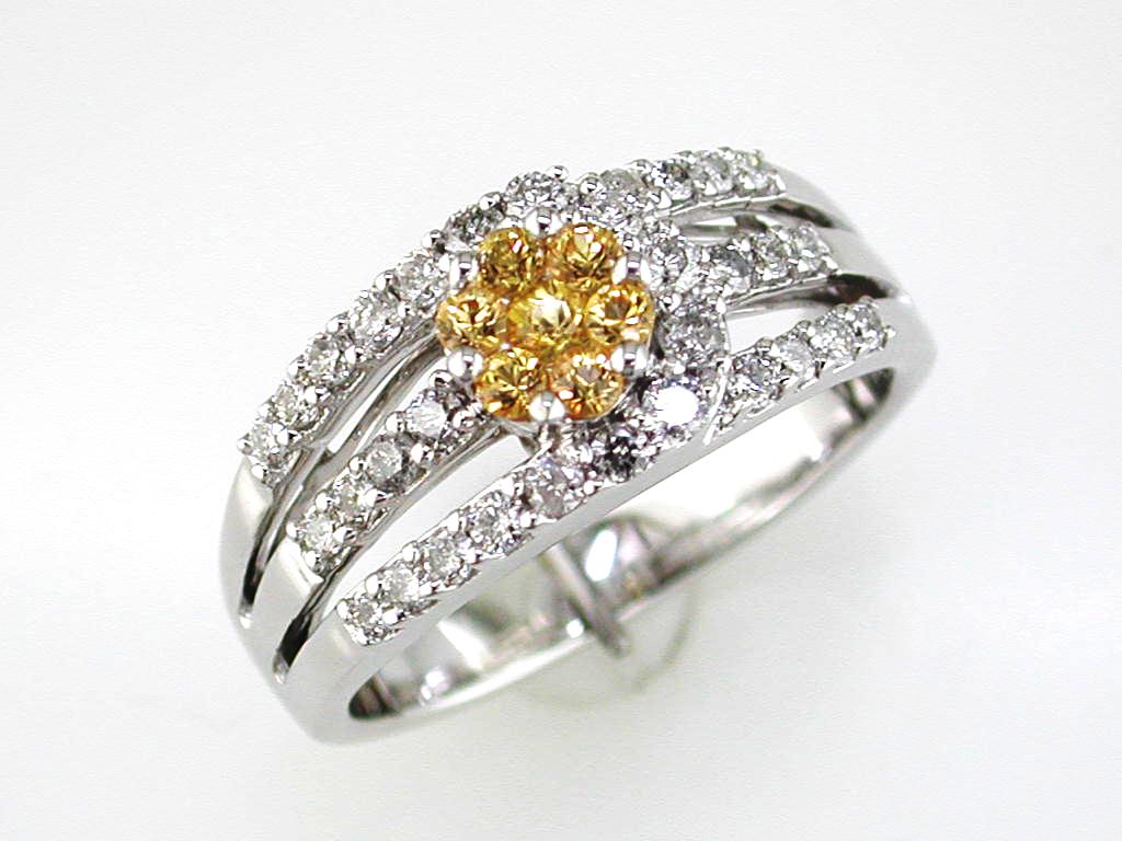 YELLOW SAPPHIRE & DIAMOND RING