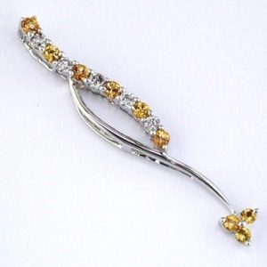 YELLOW SP & DIAMOND PENDANT