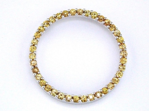 YELLOW SAPPHIRE CIRCLE PENDANT