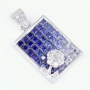 SAPPHIRE & DIAMOND PENDANT