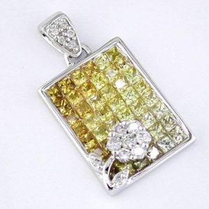YELLOW SP & DIAMOND PENDANT