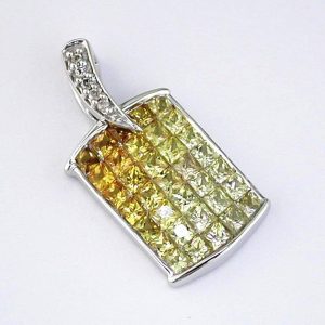 YELLOW SP & DIAMOND PENDANT