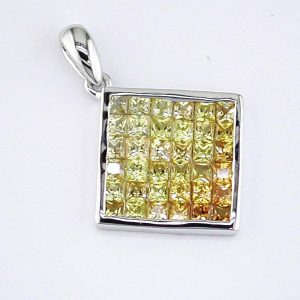 YELLOW SP & DIAMOND PENDANT