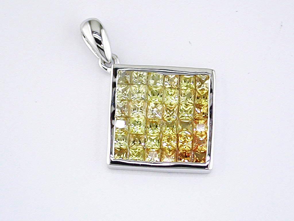 YELLOW SP & DIAMOND PENDANT