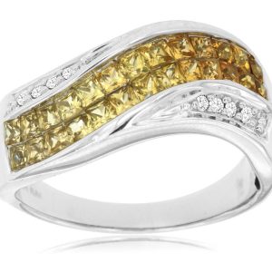 YELLOW SAPPHIRE & DIAMOND RING